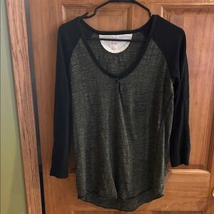 Wilfred Black and Grey Long Sleeve Top